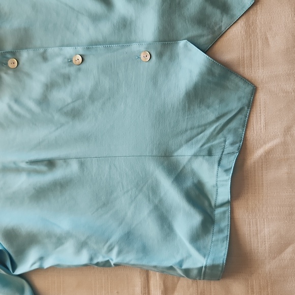 NWT Dress Barn 1X Teal Blouse - Picture 7 of 8
